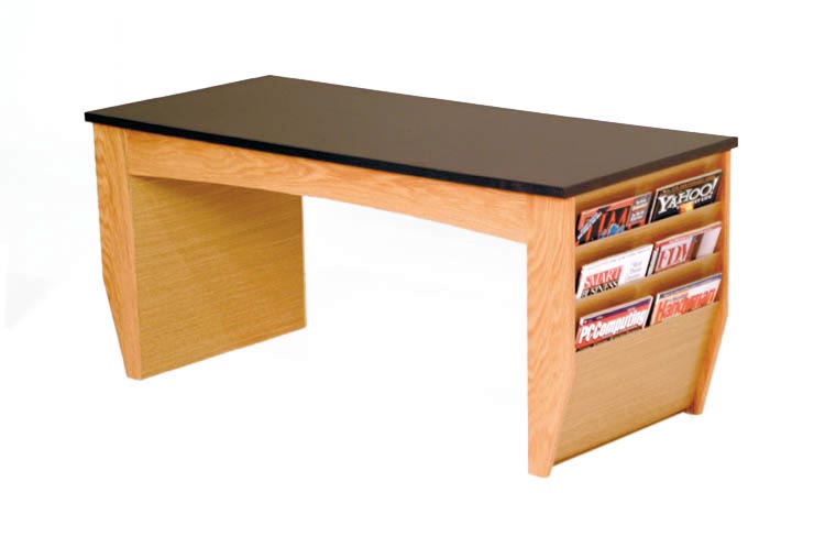 Coffee Table with Magazine Pockets by Wooden Mallet