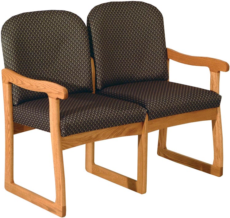 Double Sled Base Sofa by Wooden Mallet