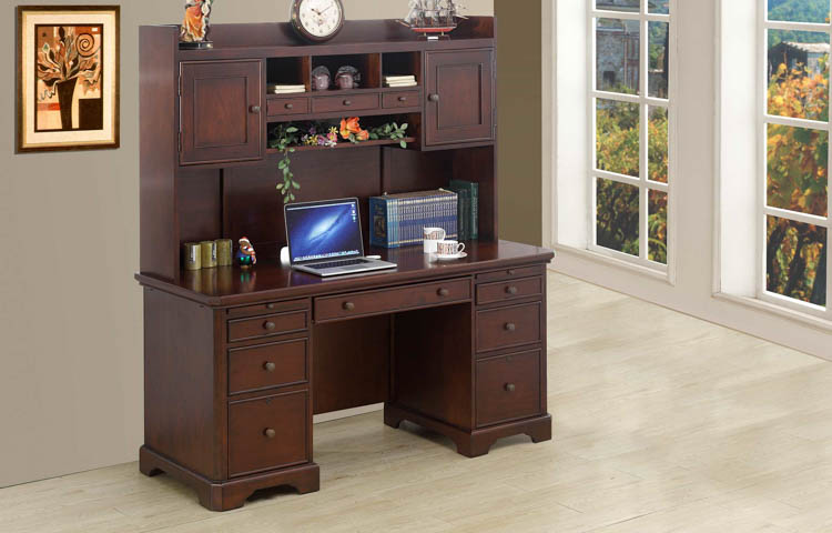 66in W Executive Desk with Hutch by Wilshire Furniture