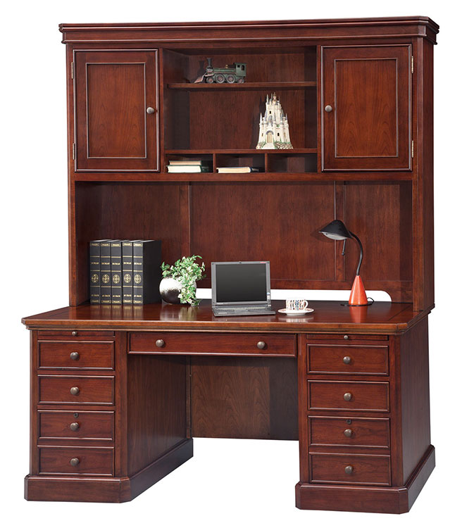 68in W Executive Desk with Hutch by Wilshire Furniture