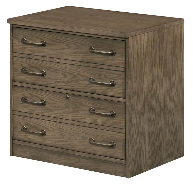 Ball-Bearing Lateral File Cabinet 30in W x 22in D x 30in H with 2 Drawers by Wilshire Furniture