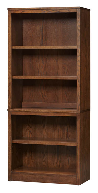 32in W x 72in H Open Bookcase with Hutch - (2 Pieces) by Wilshire Furniture