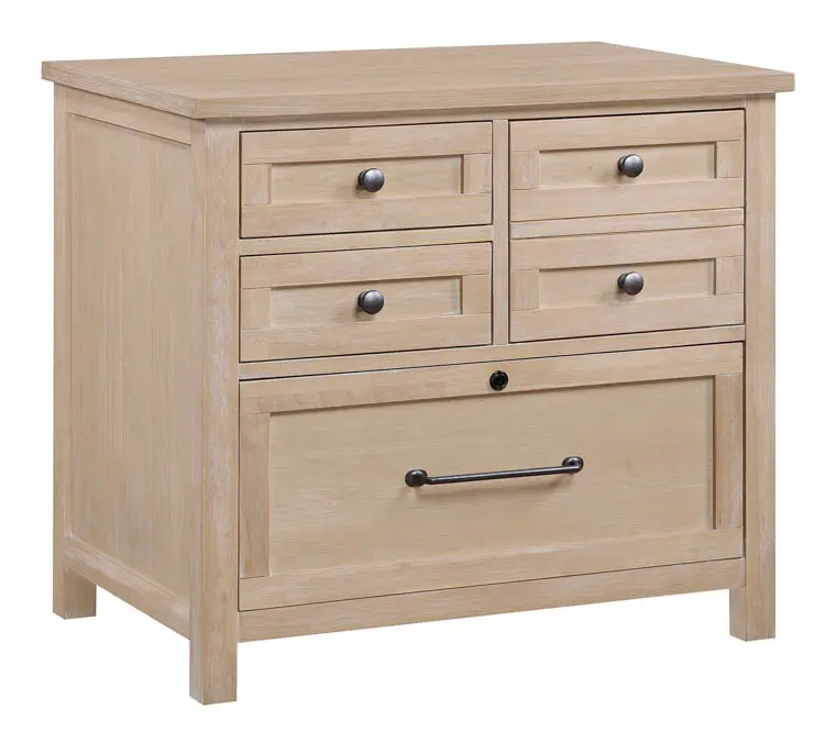 Ball-Bearing Lateral File Cabinet 33in W x 22in D x 31in H with 4 Drawers by Wilshire Furniture