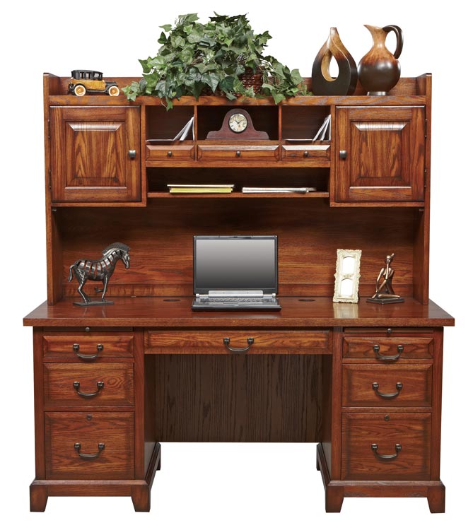66in W Executive Desk with Hutch by Wilshire Furniture