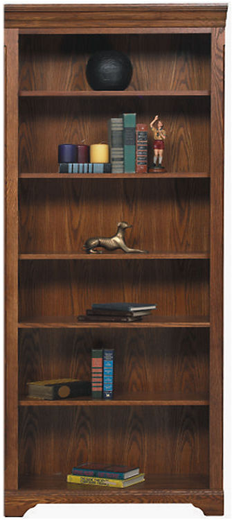 32"W x 15"D x 79"H Open Bookcase by Wilshire Furniture