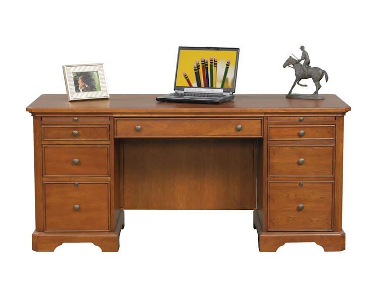 66in W x 27in D x 30in H  Flat Top Desk by Wilshire Furniture